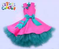 Платье для девочки "Стиляги" розовый и мятный